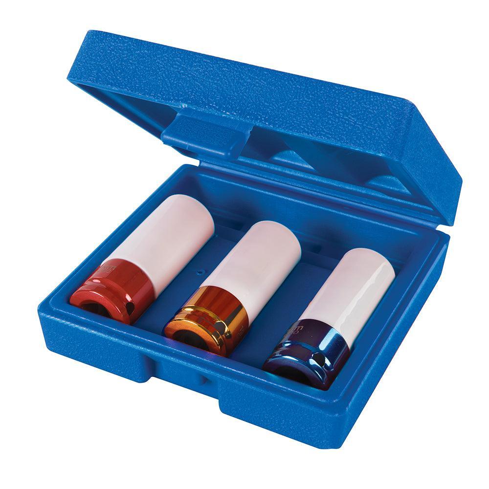 Silverline - Slagmoerdoppenset, 3 pk. 1/2" / 17, 19 en 21 mm