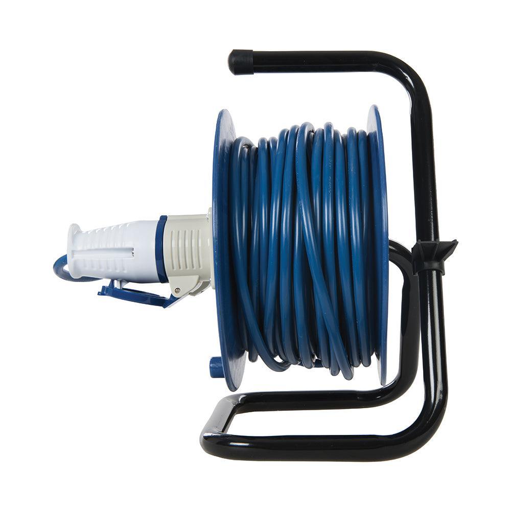 Powermaster - Vrijstaande industriële kabelhaspel, 16 A 230 V 2-voudig, 25 m