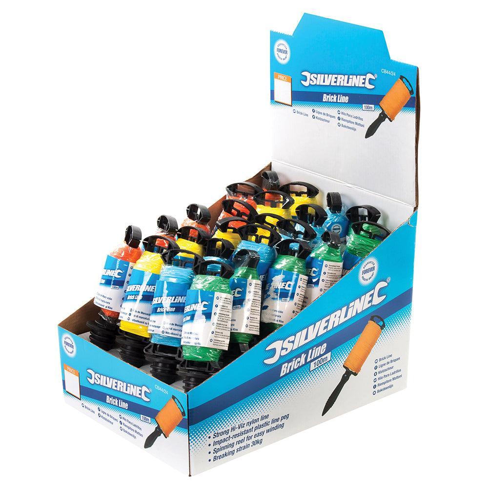 Silverline - Metselkoord spoel displaydoos, 24 stk. 100 m