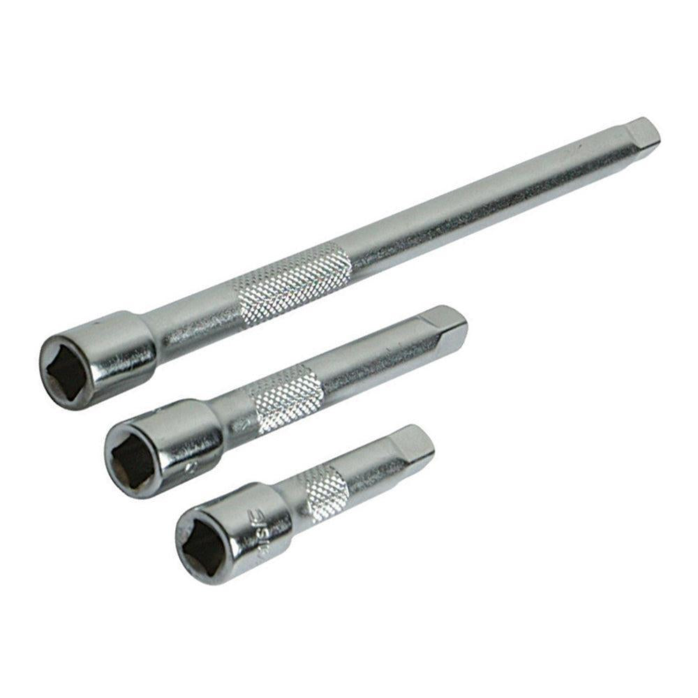 Silverline - 3-delige ratelverlengstukken set 1/4"