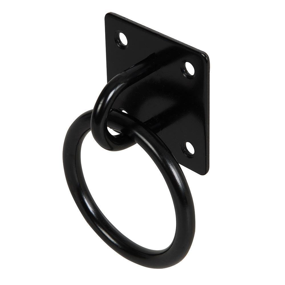 Fixman - Kettingplaat Zwart Ring 50 mm x 50 mm