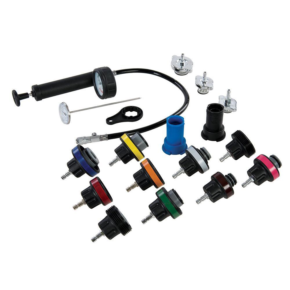 Silverline - 18-delige radiatordruktesterset