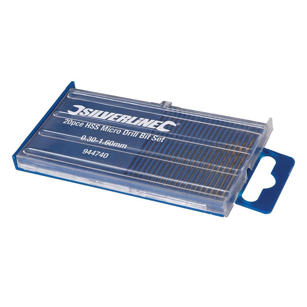 Silverline - 20-delige HSS micro boor set 0,3 - 1,6 mm