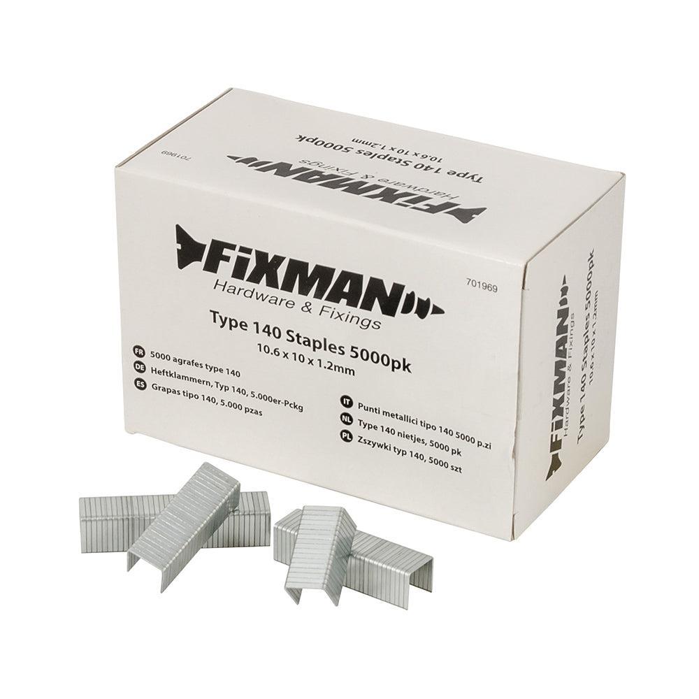 Fixman - Type 140 nietjes, 5000 pk. 10,55 x 10 x 1,26 mm