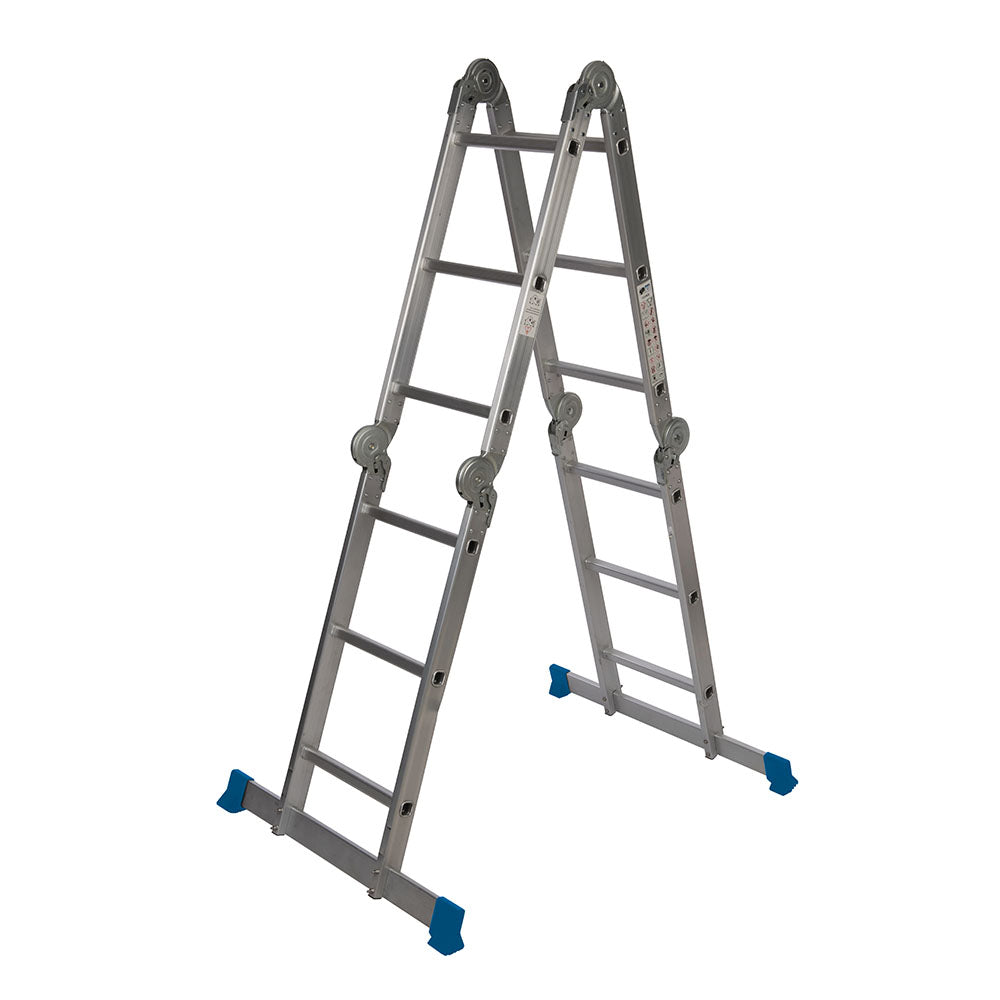 Silverline - Multifunctionele ladder met platform 3,6 m (12 sporten)