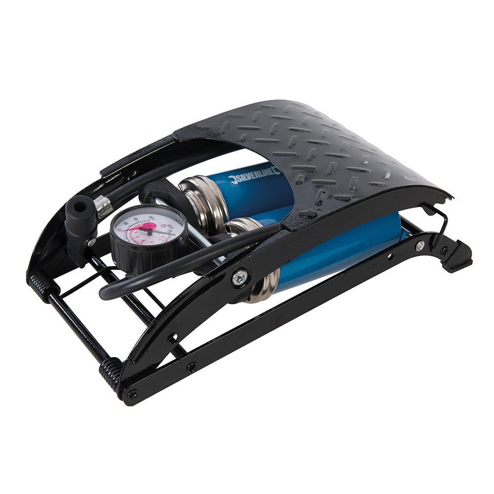 Silverline - 'Heavy-Duty' voetpomp met dubbele cilinder 470 cm3