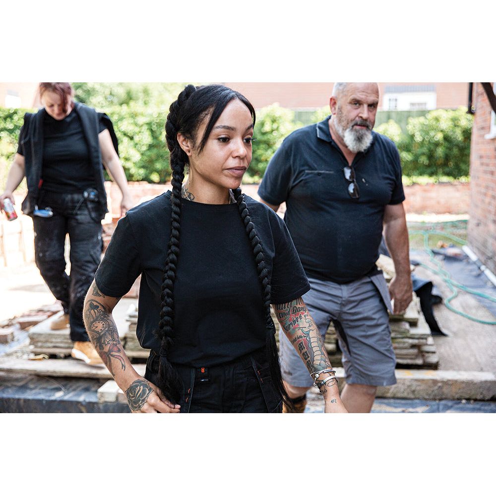 Scruffs - Trade T-shirt voor dames, zwart Maat 32