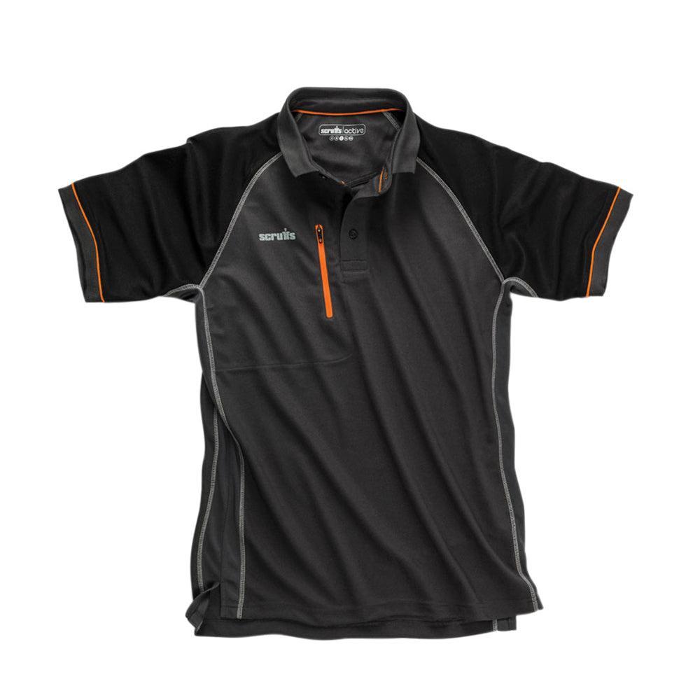 Scruffs - "Active" Poloshirt, grijs Maat L