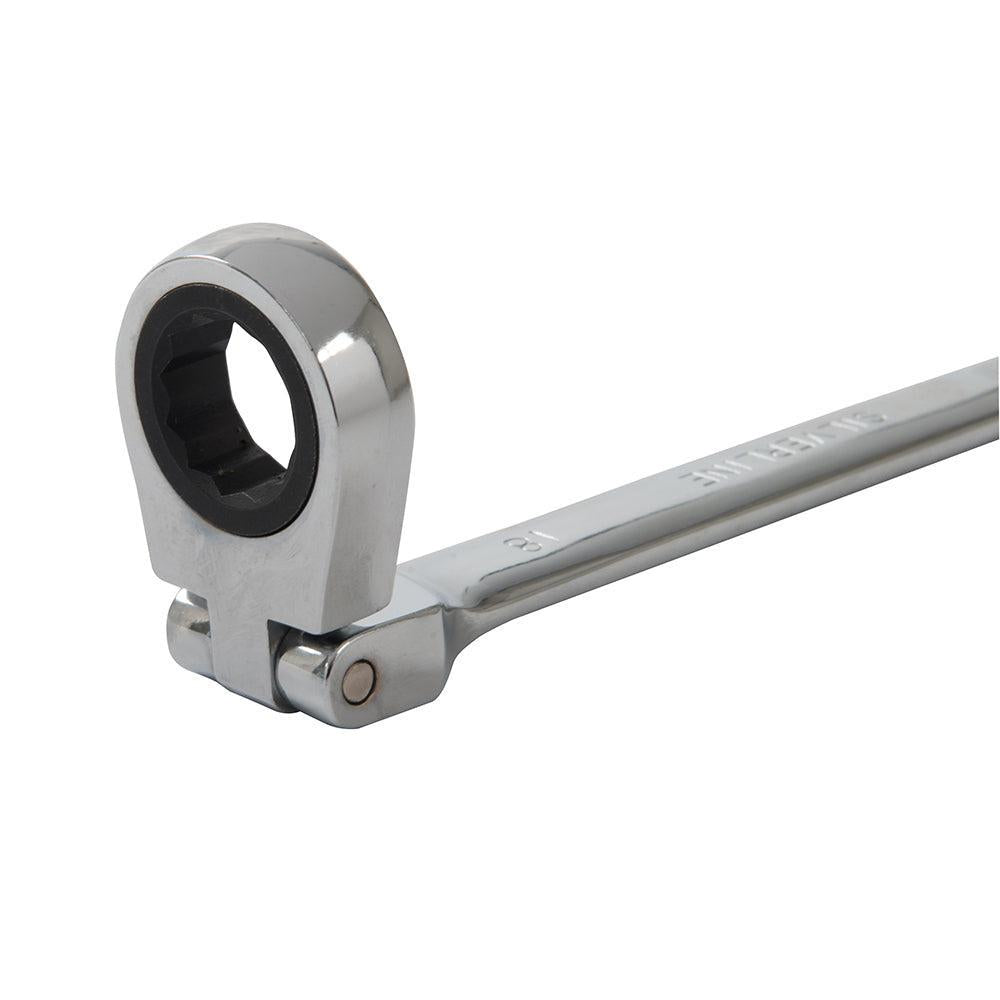 Silverline - 12-delige flexibele steek-ringratelsleutel set 8 - 19 mm