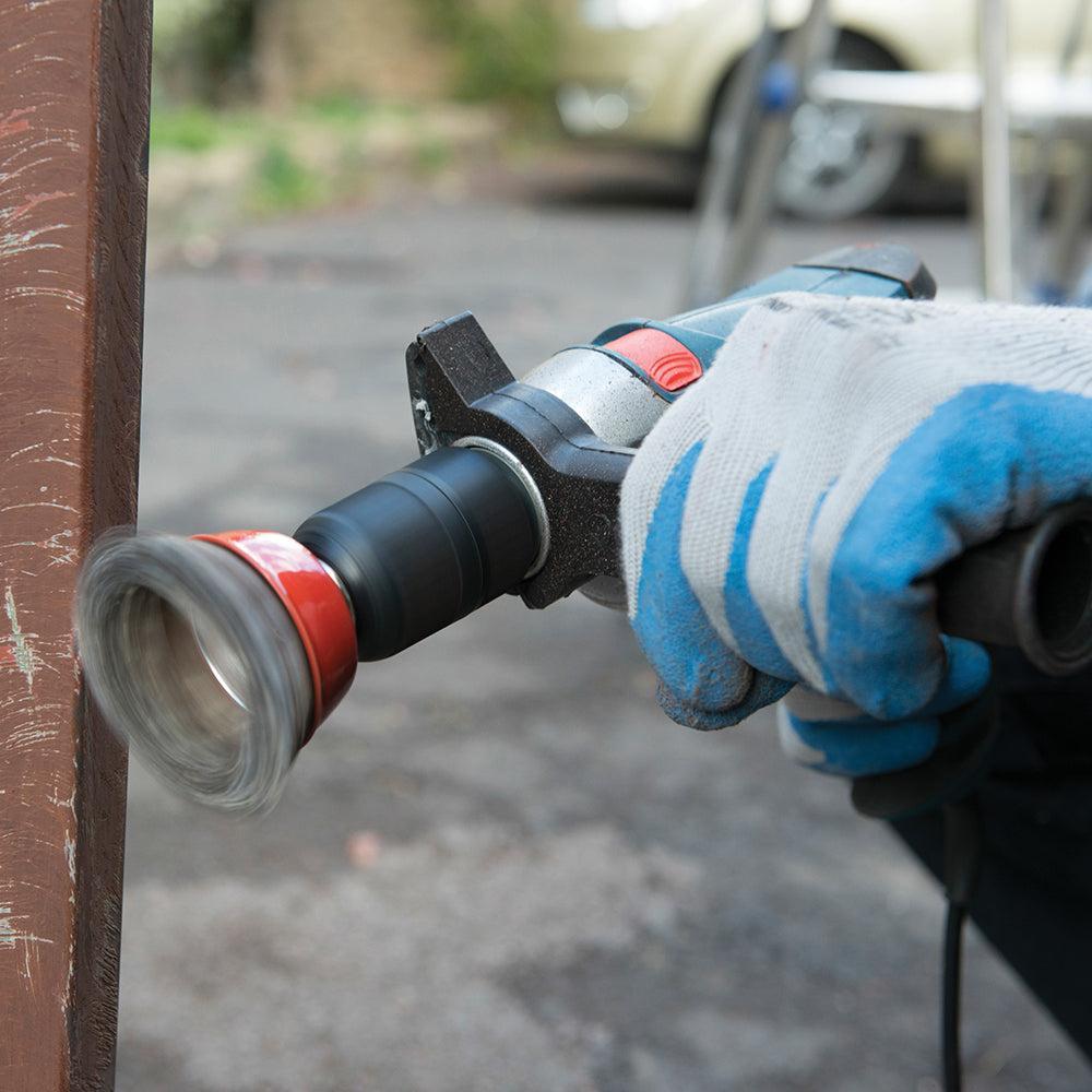 Silverline - Stalen komborstel met dubbele rij getordeerd draad 100 mm