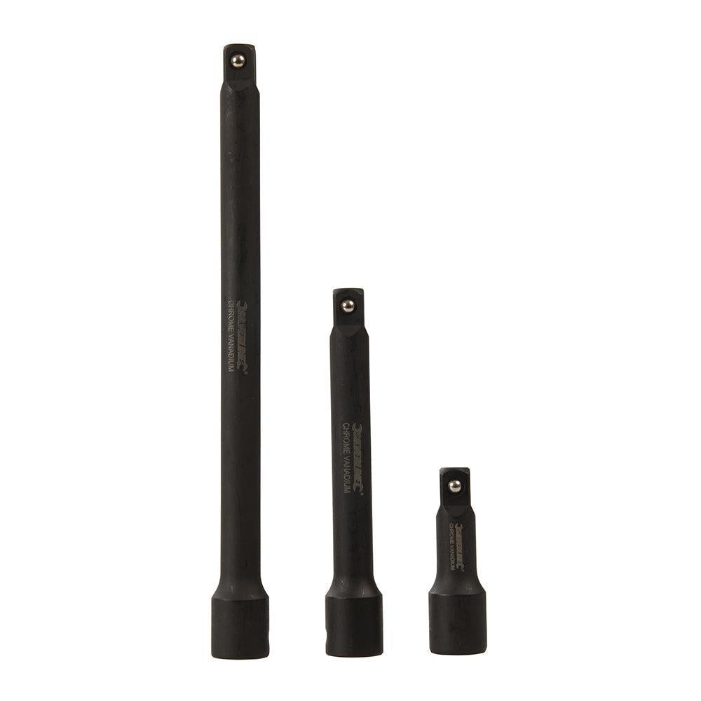 Silverline - 3-delige set verlengstukken 1/2" voor slagdoppen 75, 150 & 250 mm
