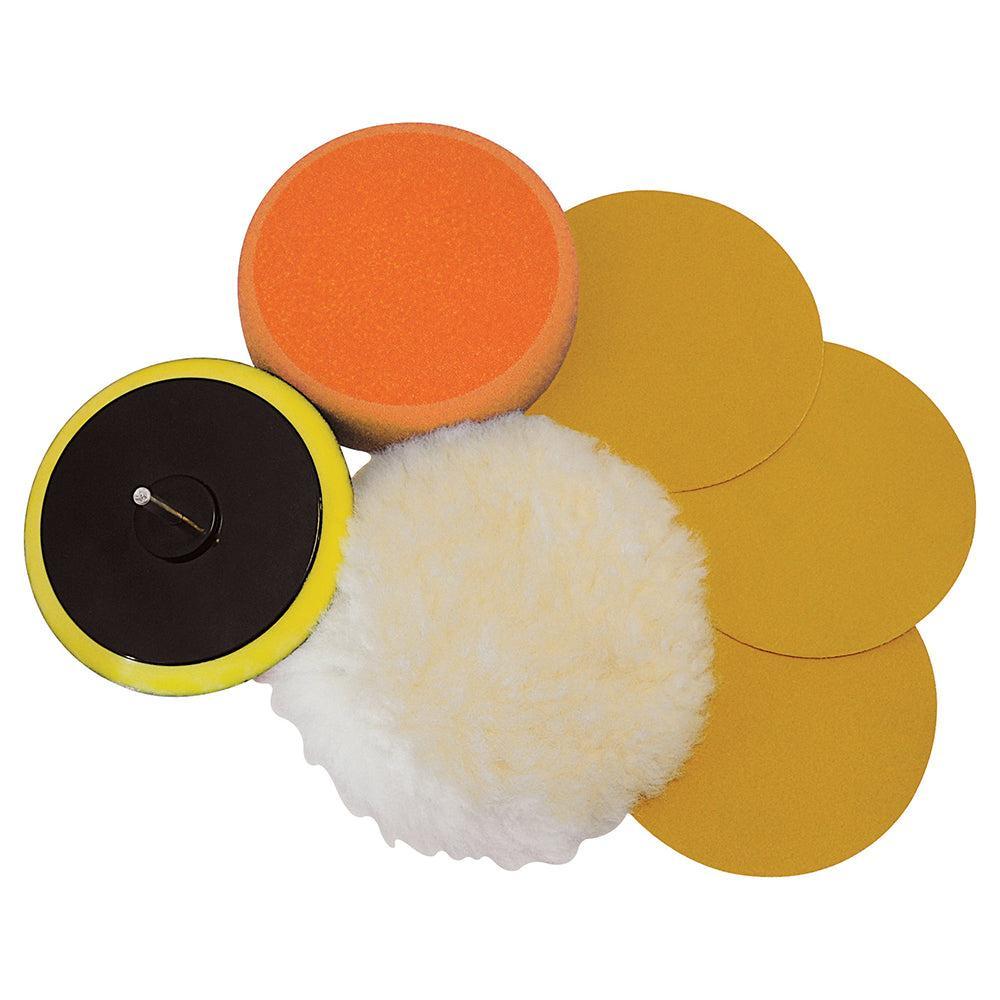 Silverline - 6-delige schuur- en polijst set 125 mm