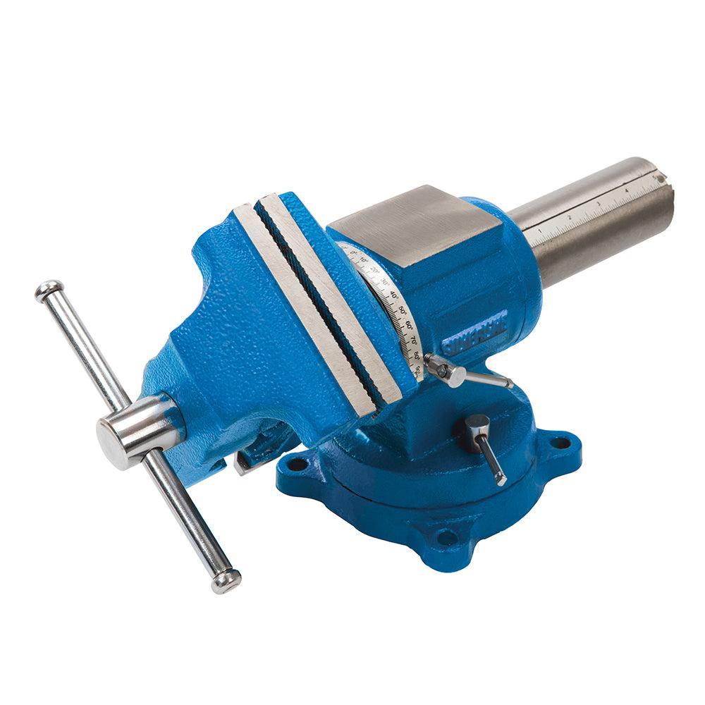 Silverline - Multifunctionele bankschroef, 125 mm 360° x 360°