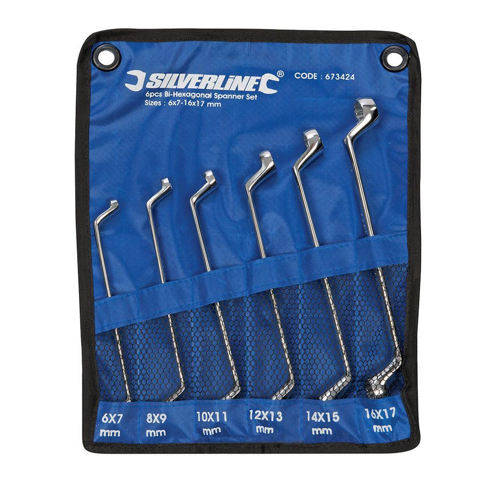 Silverline - 6-delige offset ringsleutel set 6 - 17 mm