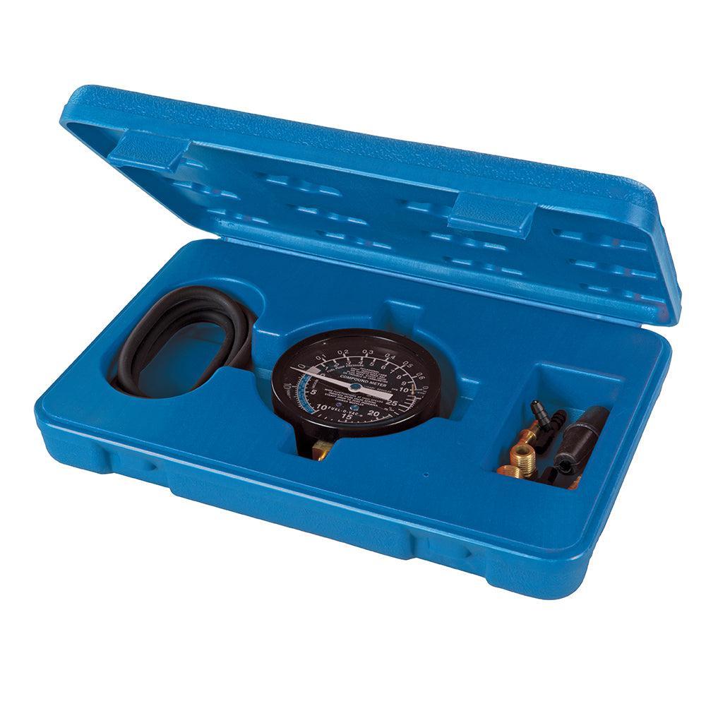 Silverline - Vacuüm- en brandstofpompdruktester 0 - 10 psig / 0 - 25 Hg