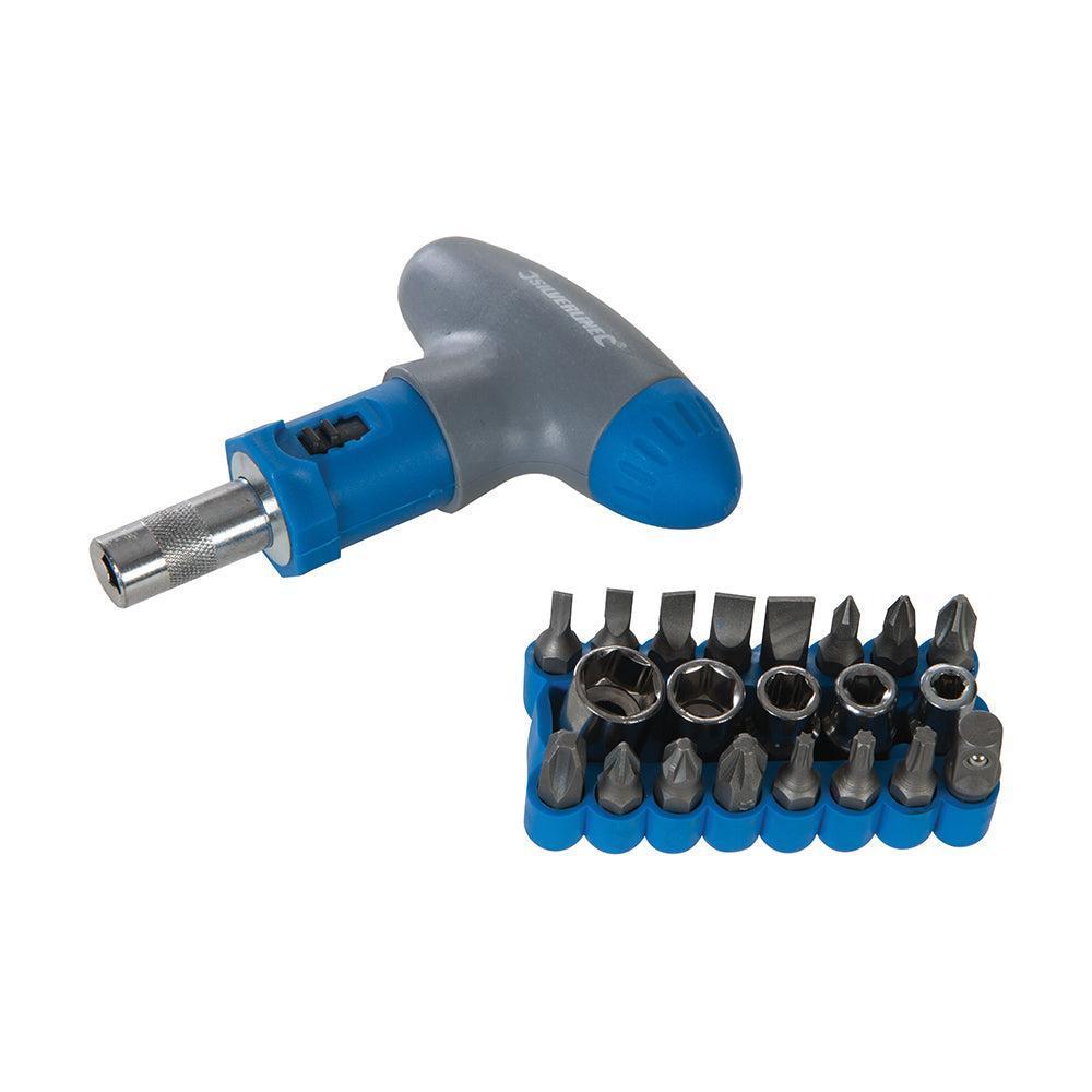Silverline - 22-delige T-grip schroevendraaier bit set