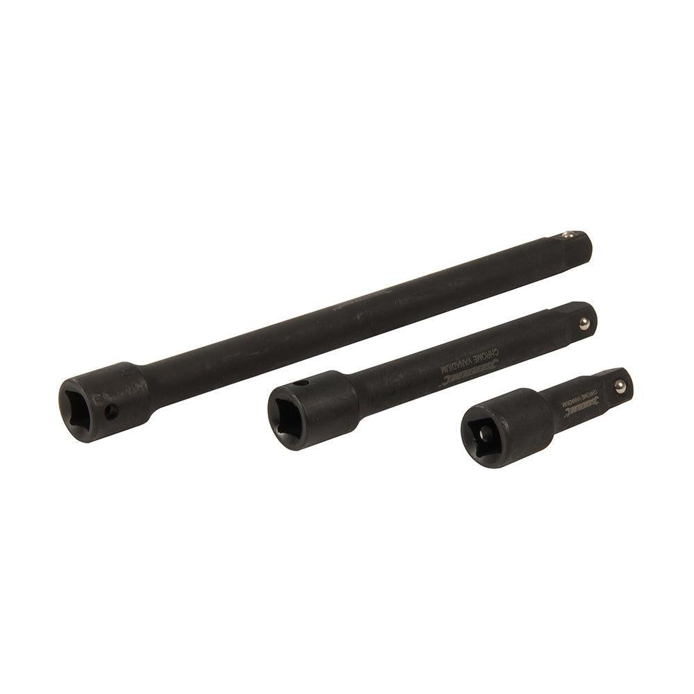 Silverline - 3-delige set verlengstukken 1/2" voor slagdoppen 75, 150 & 250 mm