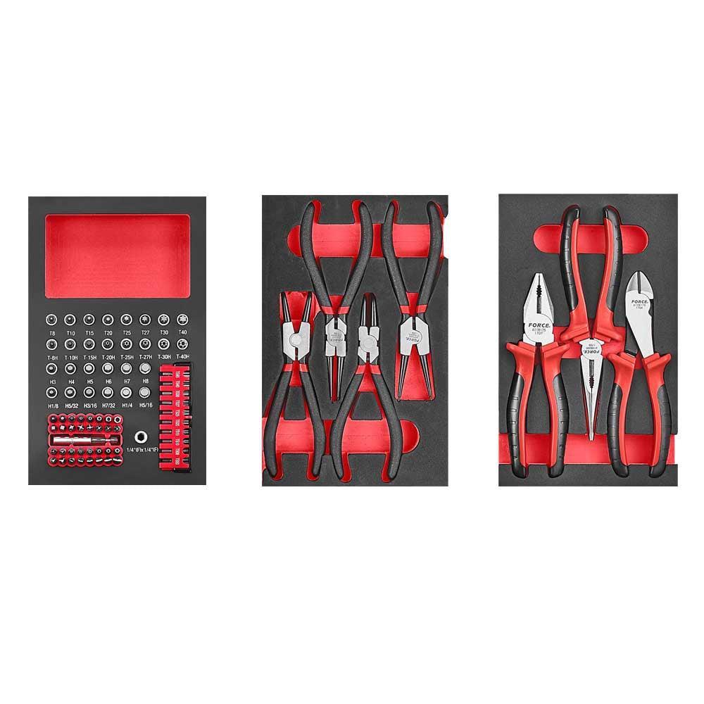 Glory red & black 9-drawer top chest with 303pc tools (S&M)