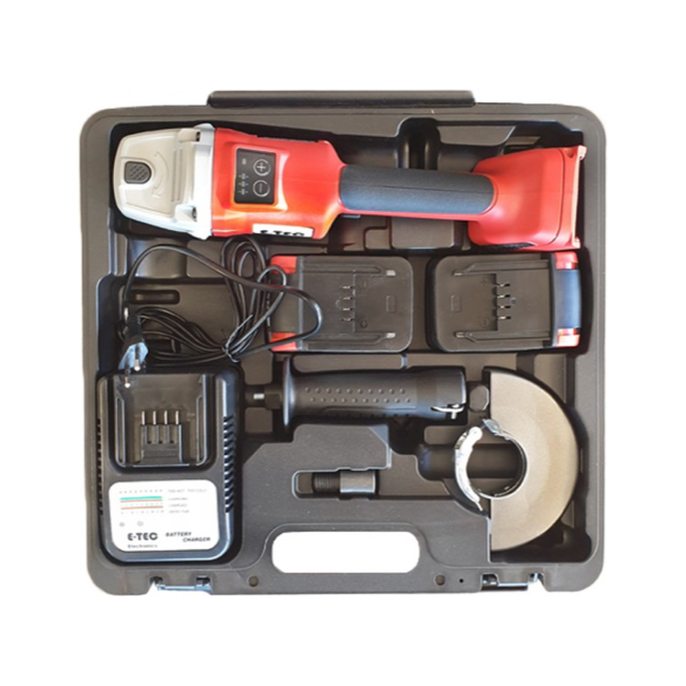 Haakse slijper met accu set