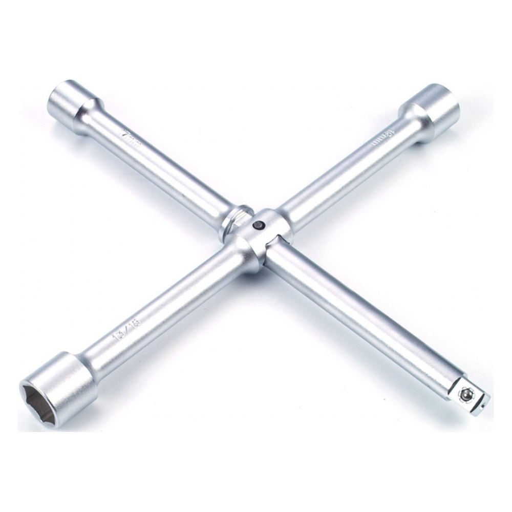 Kruis wielsleutel 17mm - 19mm - 13/16'' - 1/2'' vierkant.