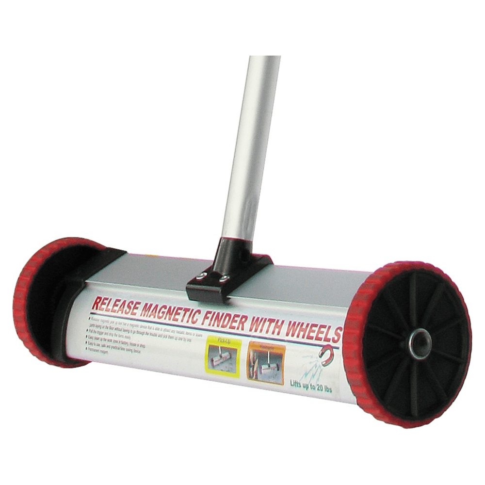 Magnetische bezem met breedte 385mm totale uitschuiflengte steel 1050mm trekkracht 2 Kg