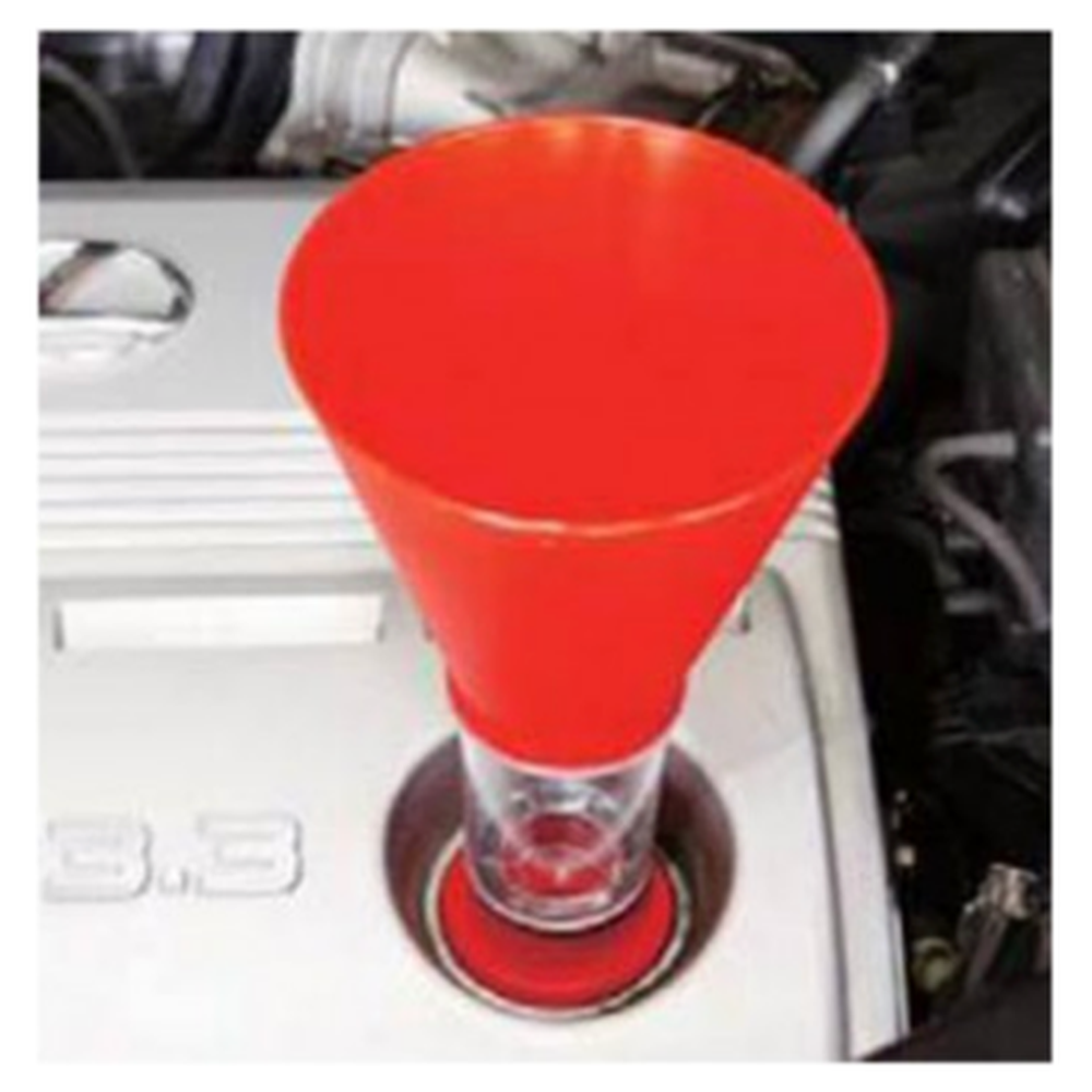 Oil funnel with piercer