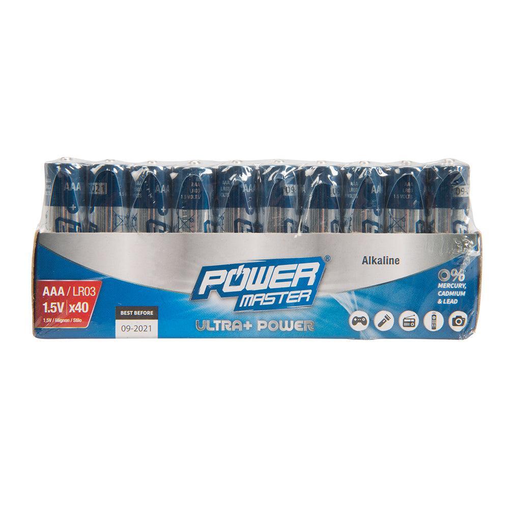 Powermaster - AAA super alkaline batterij LR3, 40 pk.