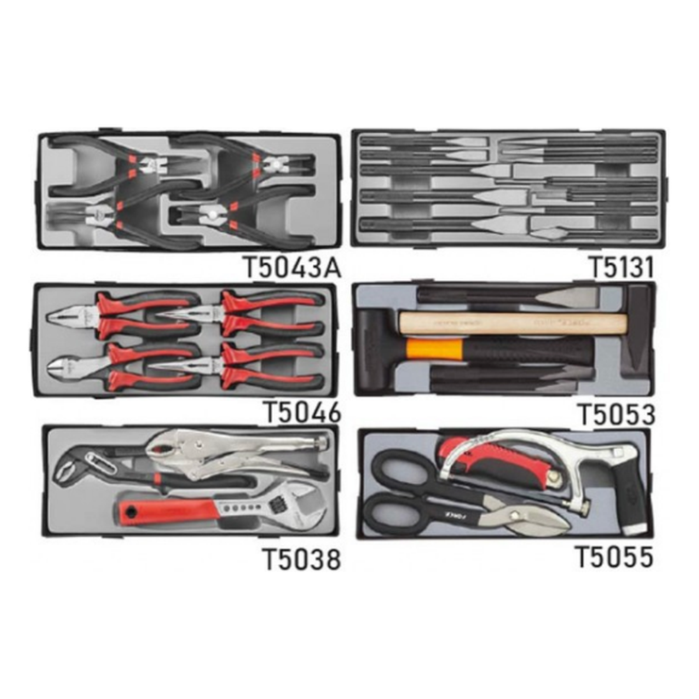 Red 8-drawer jumbo trolley with 437pcs tools