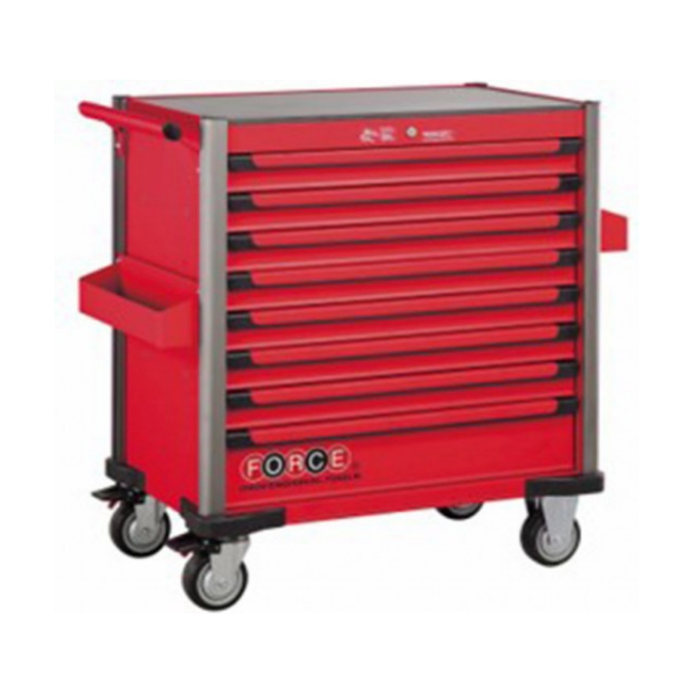 Red 8-drawer jumbo trolley with 437pcs tools