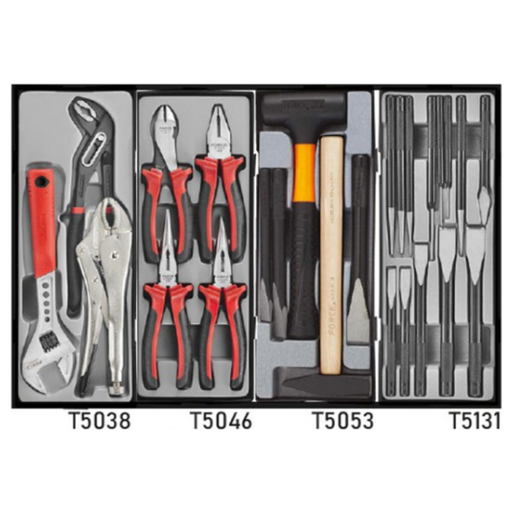 Red 8-drawer trolley with 245pc tools