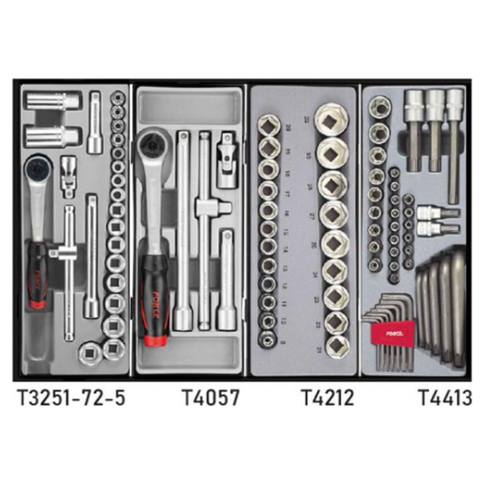 Red 8-drawer trolley with 245pc tools