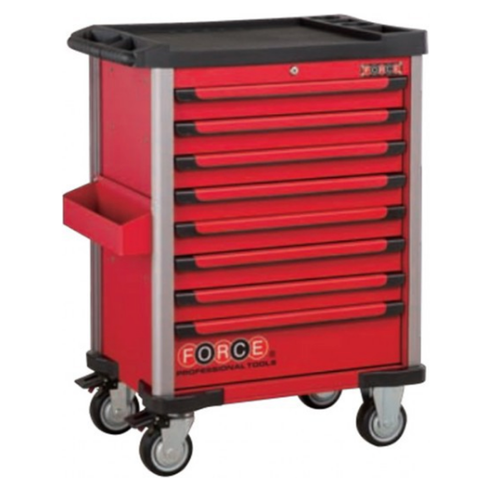 Red 8-drawer trolley with 245pc tools