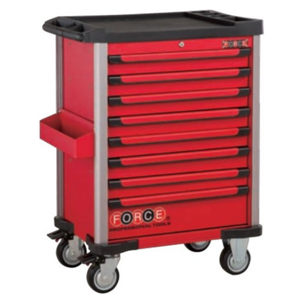Red 8-drawer trolley with 286pc tools