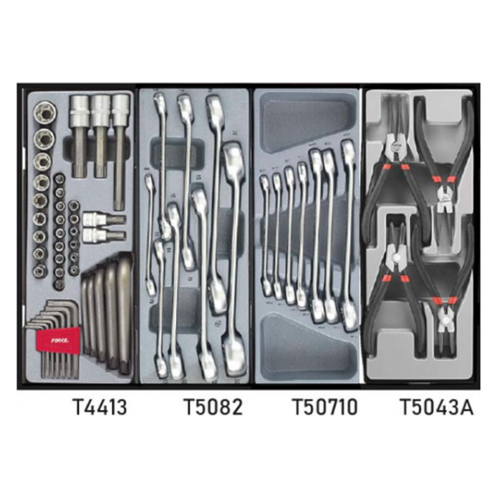 Red 8-drawer trolley with 325pc tools (S&M)