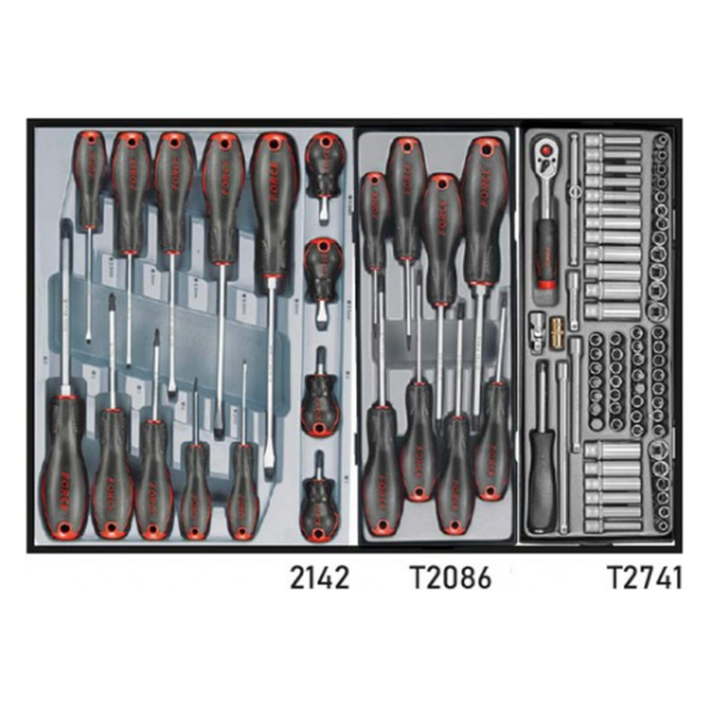 Red 8-drawer trolley with 325pc tools (S&M)