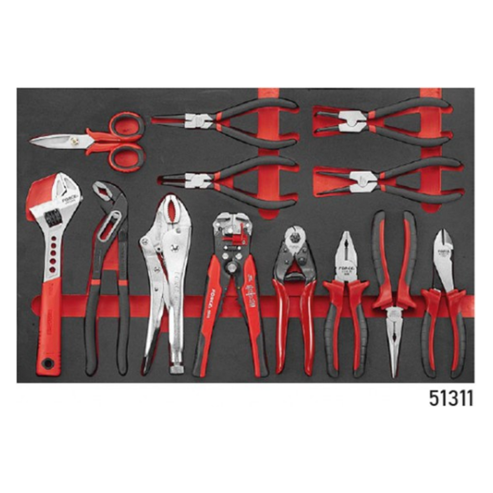 Red 8-drawer trolley with 326pc tools (EVA)