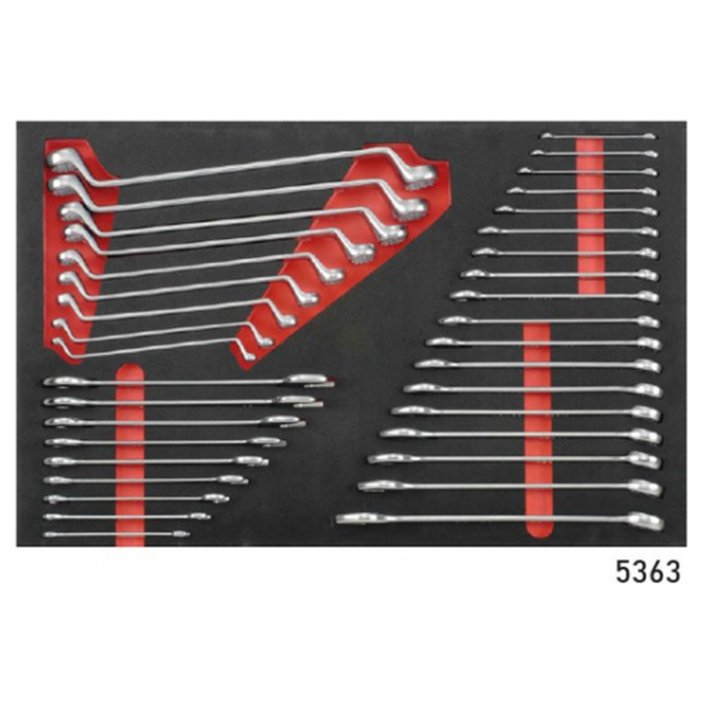 Red 8-drawer trolley with 326pc tools (EVA)