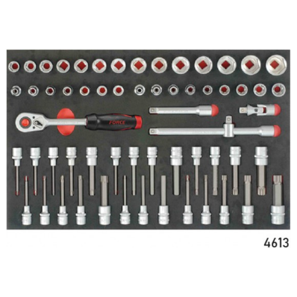 Red 8-drawer trolley with 326pc tools (EVA)