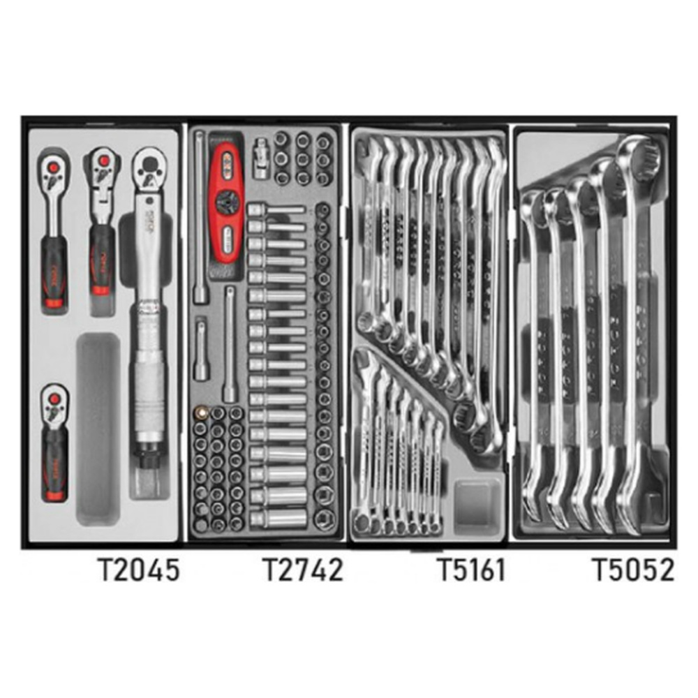 Red 8-drawer trolley with 376pc tools