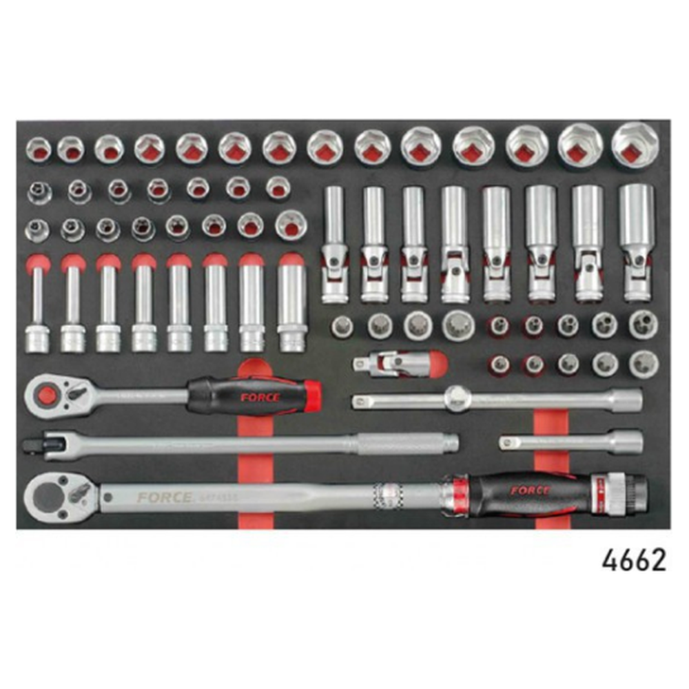 Red 8-drawer trolley with 405pc tools (EVA)