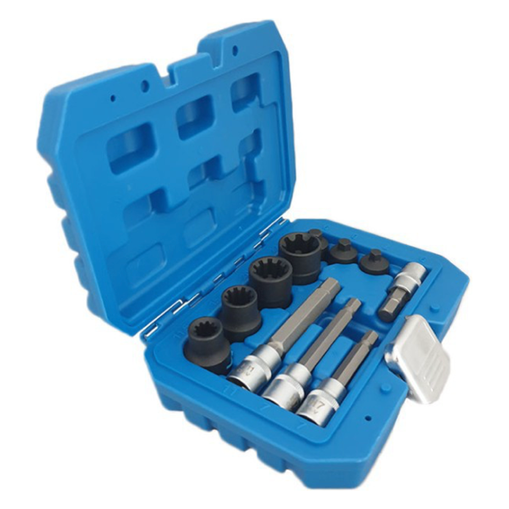 Remklauw dopsleutelset 11-dlg