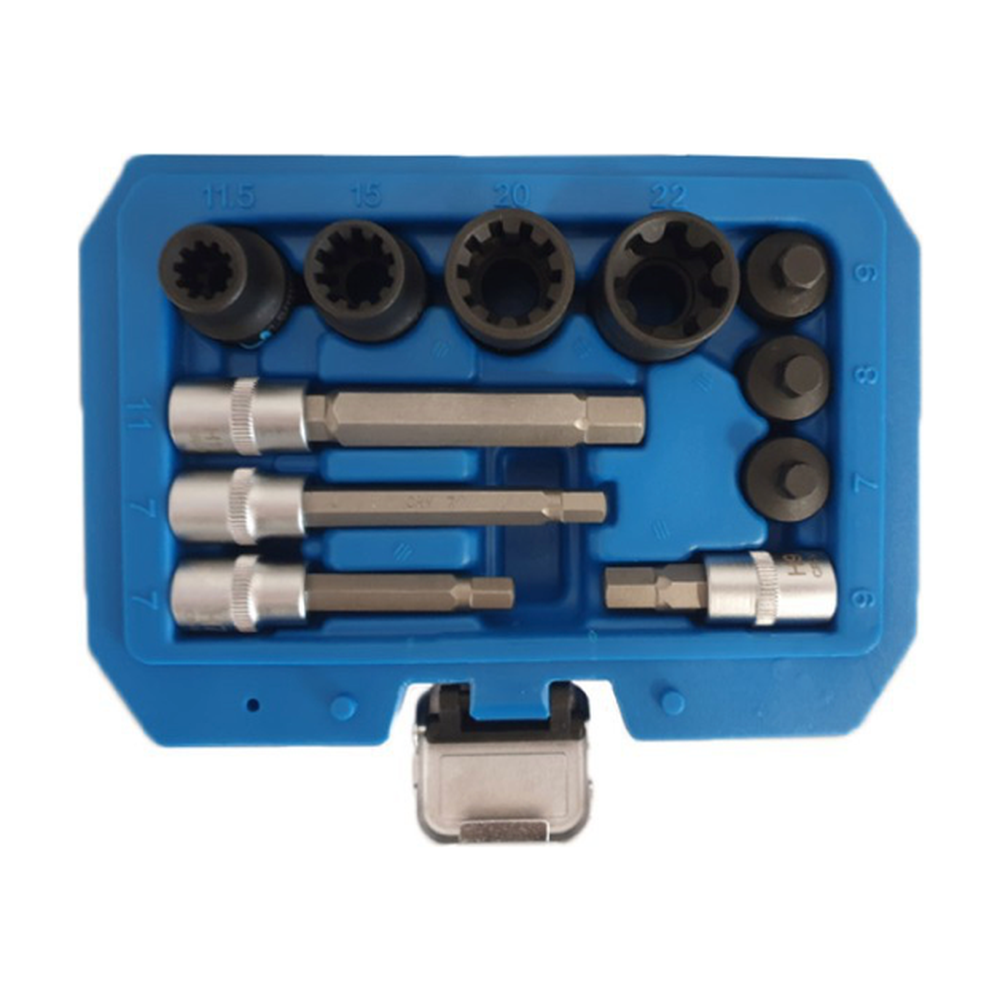 Remklauw dopsleutelset 11-dlg