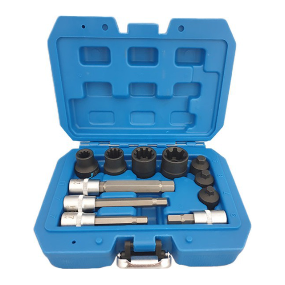 Remklauw dopsleutelset 11-dlg