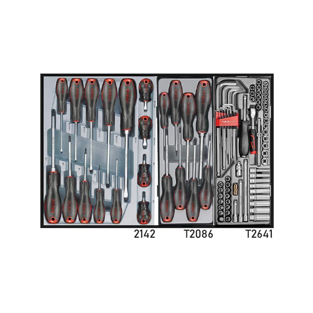 Rode Gereedschapswagen 8-lades met 258-delige gereedschappen