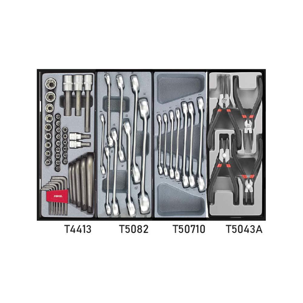 Rode Gereedschapswagen 8-lades met 325 delig gereedschap (S&M)