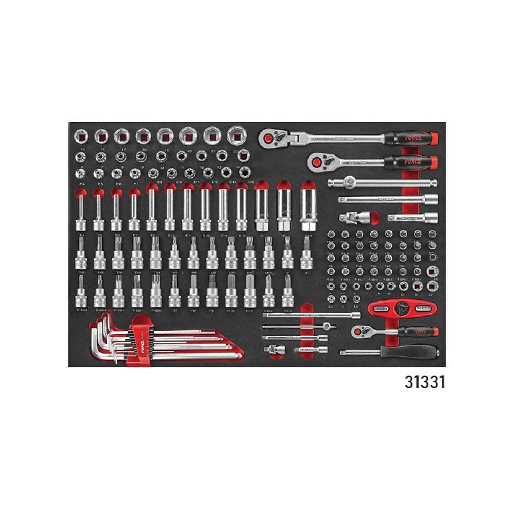 Rode Gereedschapswagen 8-lades met 326-delig gereedschap (EVA)