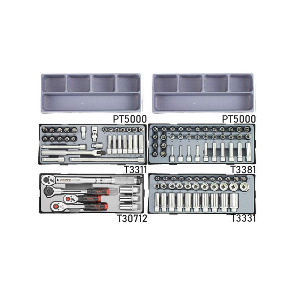 Rode jumbo Gereedschapswagen met 8 lades en gereedschap van 437 stuks