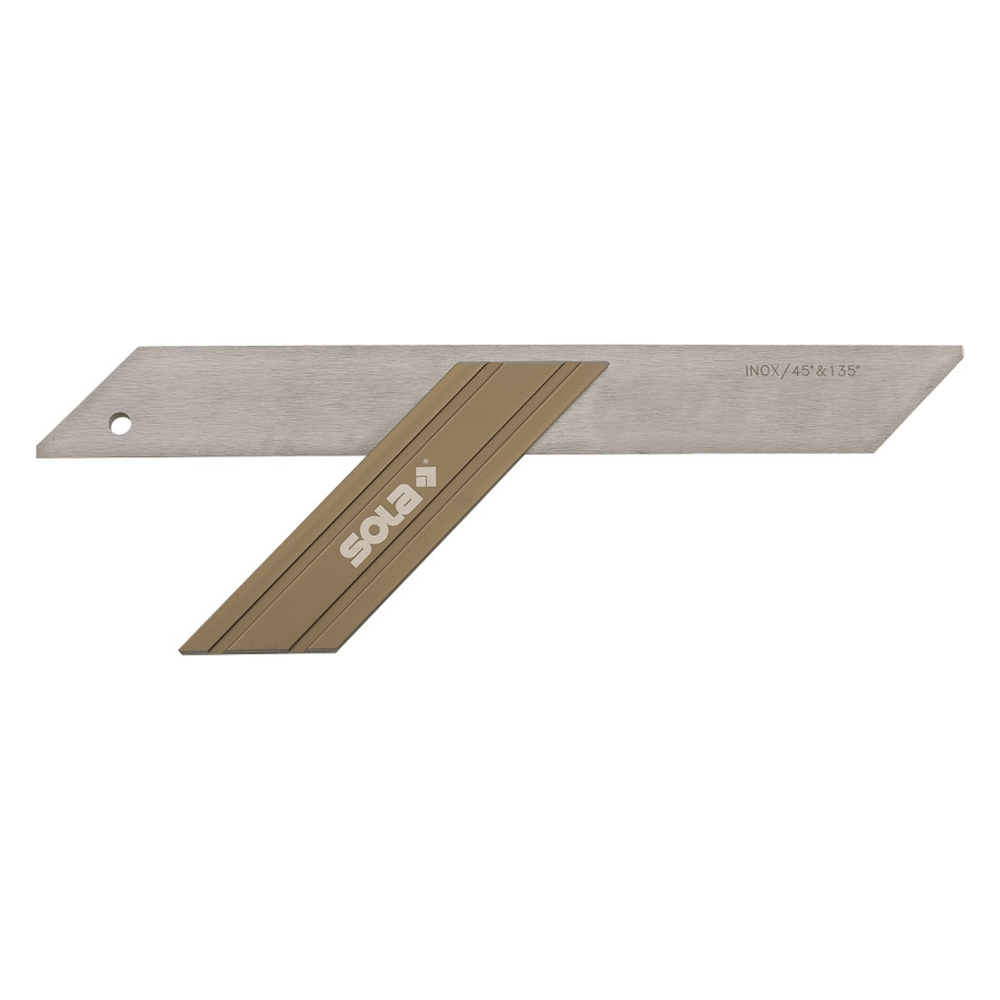 Verstekhaak 300x110mm GWB300 met ALU blok brons geanodi., been RVS verenstaal