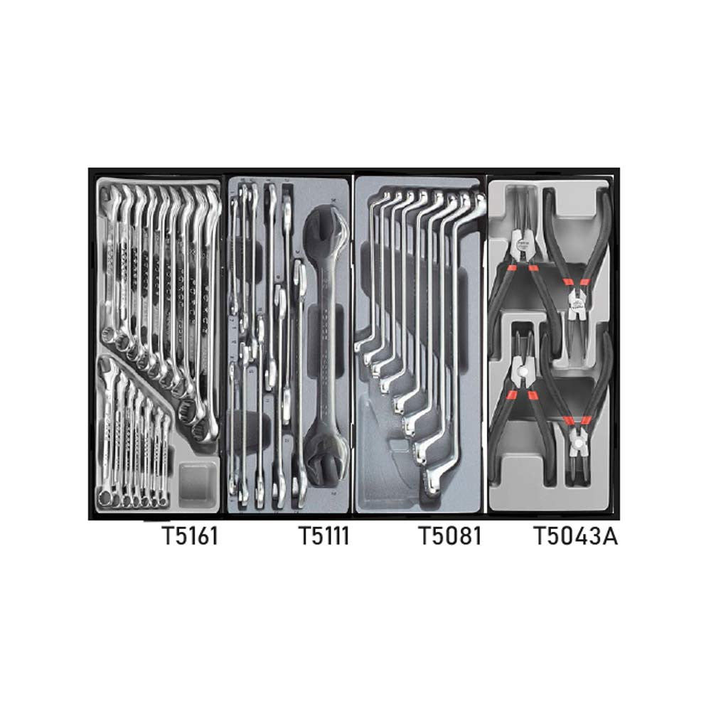 Zwarte Gereedschapswagen 8-lades met 258-delige gereedschappen