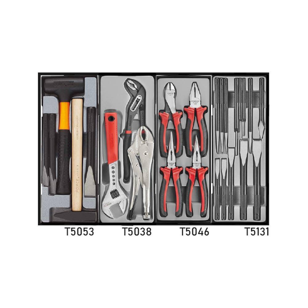 Zwarte Gereedschapswagen 8-lades met 325 delig gereedschap (S&M)